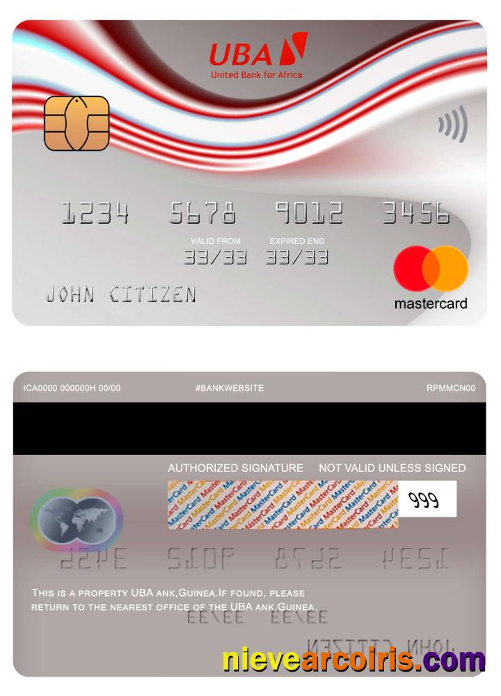 Guinea UBA bank mastercard